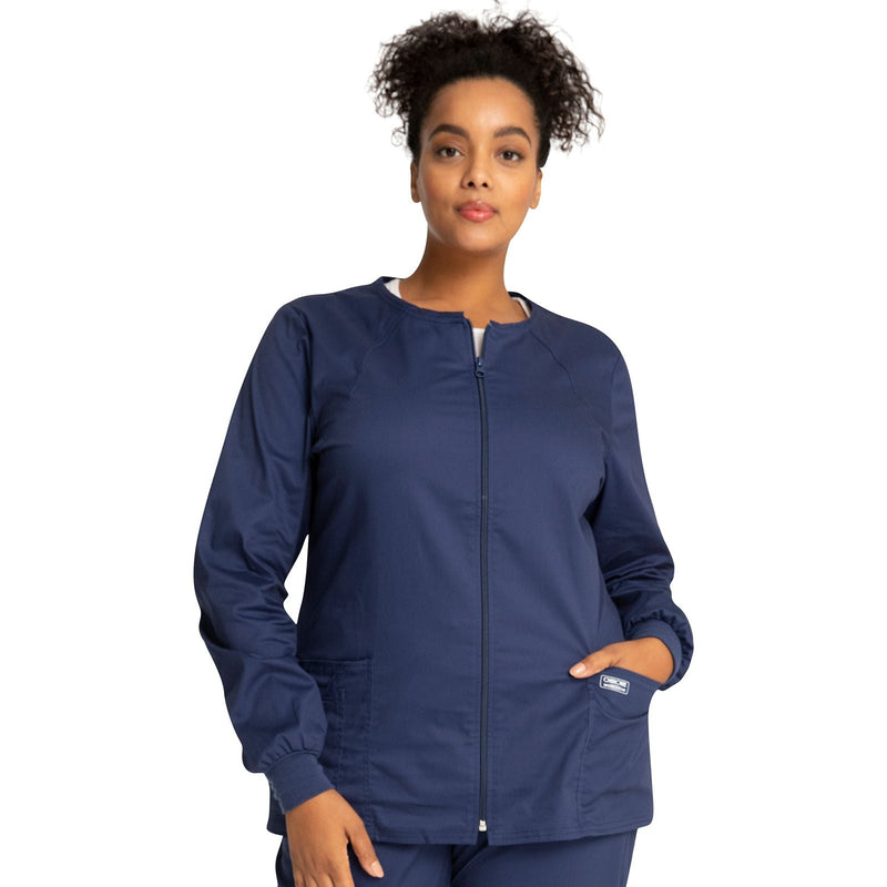 navy - Zip Front Jacket