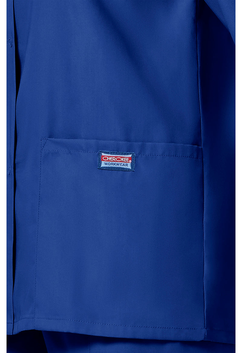 Galaxy Blue - Women's Snap Front Warm-Up Scrub Jacket (View 4)