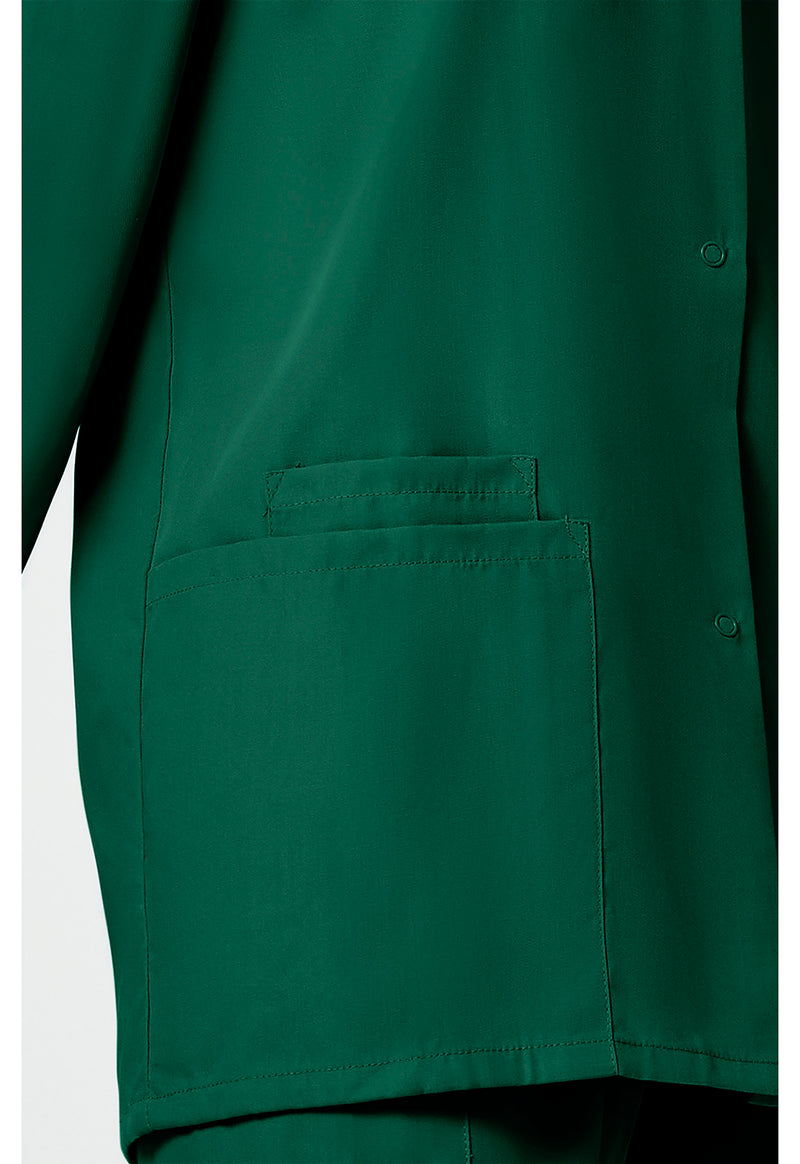 Hunter Green - Women's Snap Front Warm-Up Scrub Jacket (View 3)