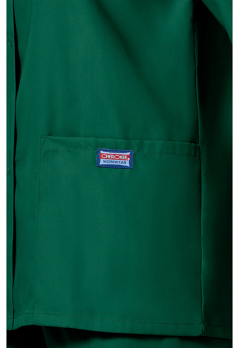 hunter green - Snap Front Warm-Up Jacket (View 4)