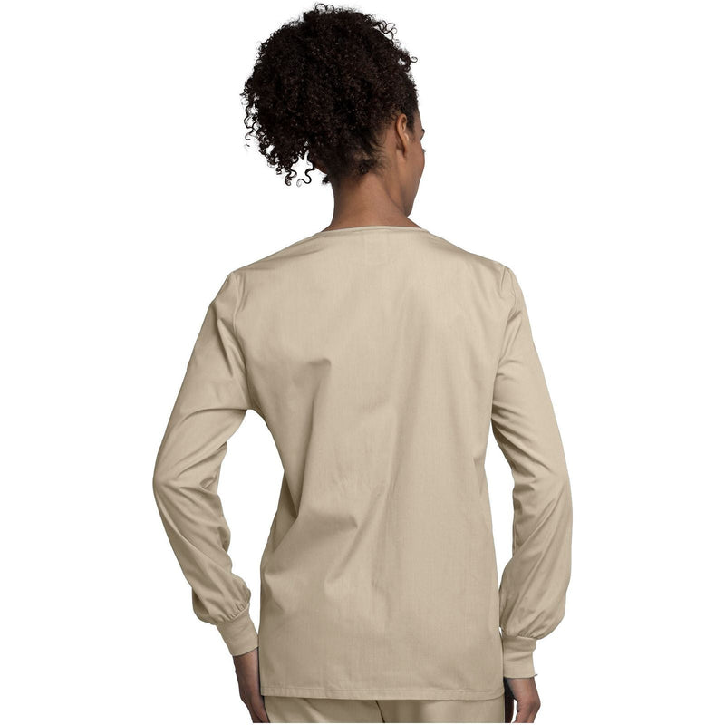 khaki - Snap Front Warm-Up Jacket