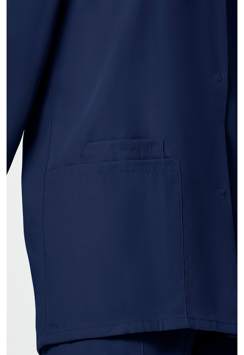 Navy - Women's Snap Front Warm-Up Scrub Jacket (View 3)