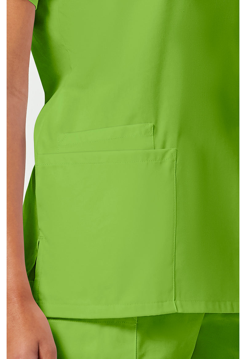 Lime Green - Women's V-Neck Scrub Top (View 3)