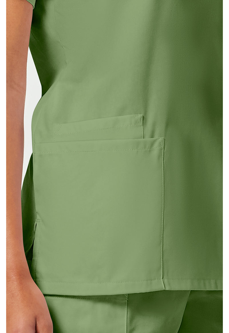 Sage Green - Women's V-Neck Scrub Top (View 3)