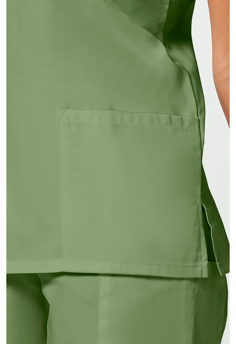 Sage Green - Women's V-Neck Scrub Top (View 4)