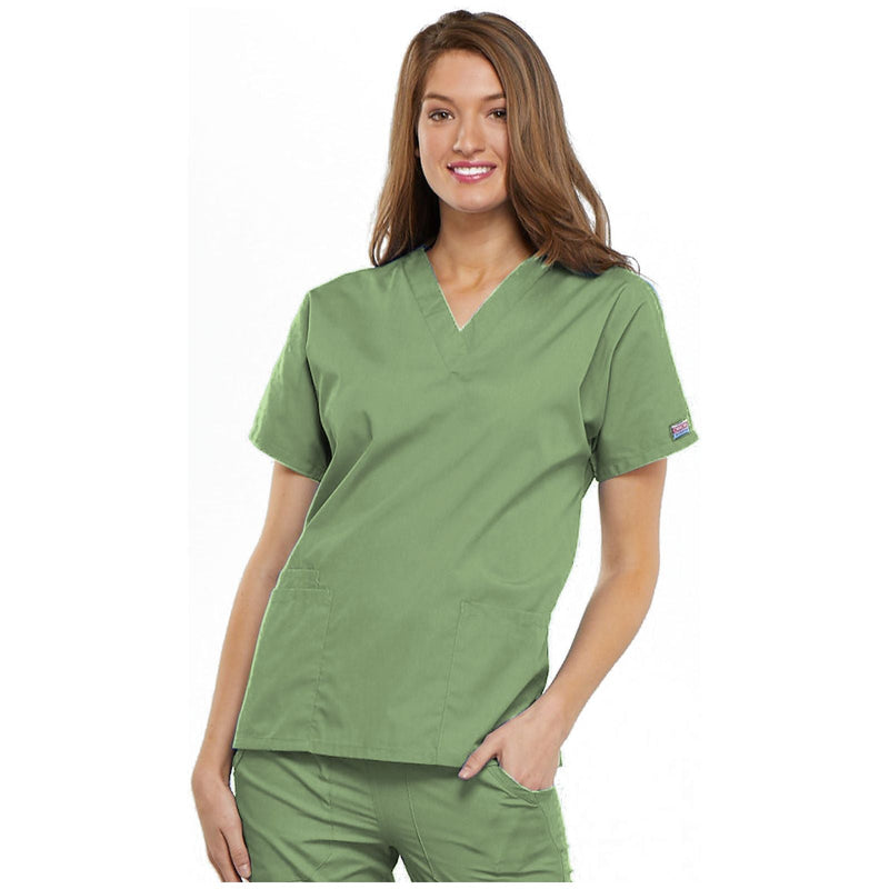 sage green - V-Neck Top