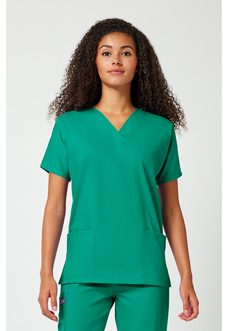 Surgical Green - Cherokee WW Originals Women Scrub Top - Front View