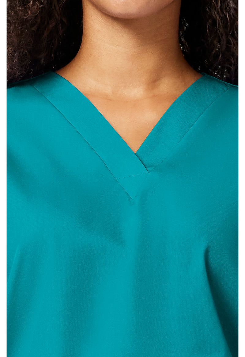 Teal Blue - Women's V-Neck Scrub Top (View 2)