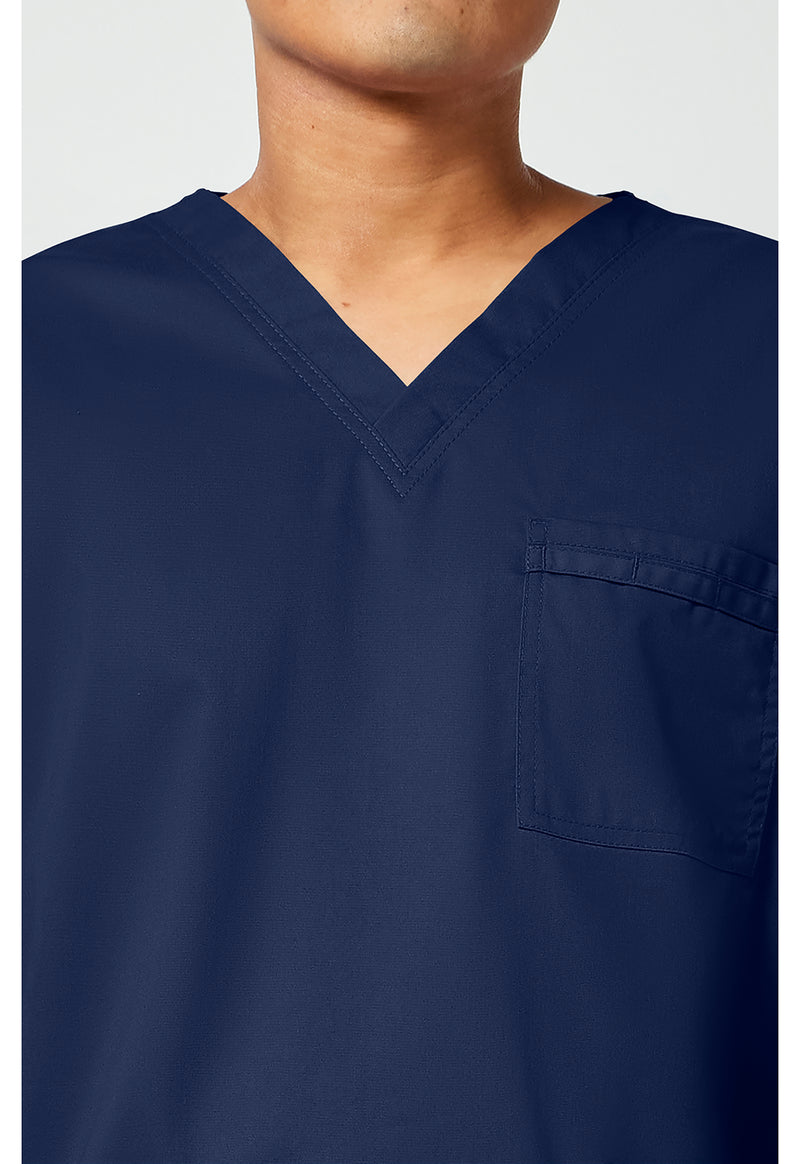 navy - Unisex V-Neck Top (View 2)