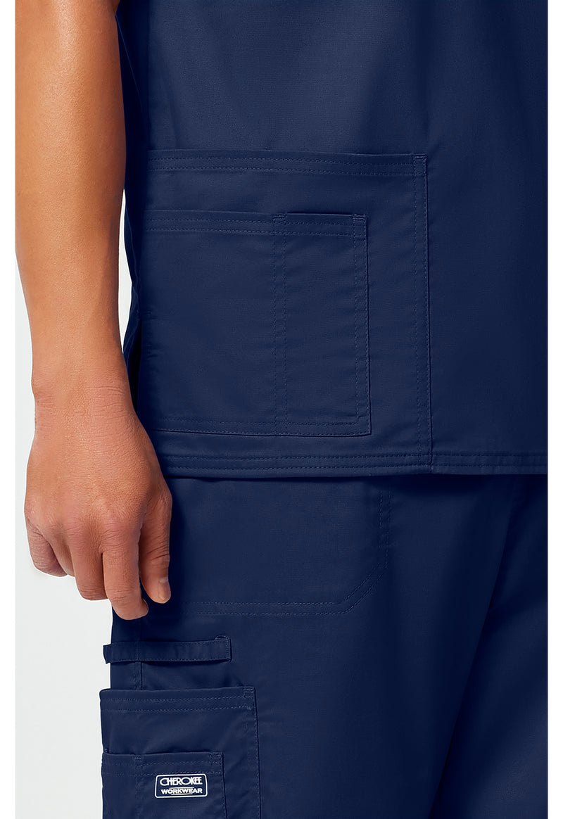 navy - Unisex V-Neck Top (View 3)