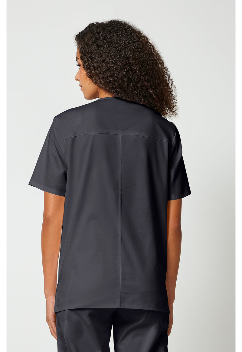 pewter - Unisex V-Neck Top (Back)