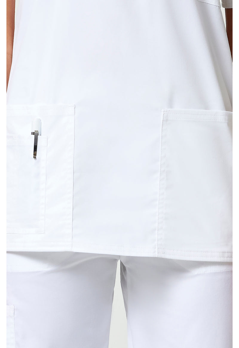 white - Unisex V-Neck Top (View 3)
