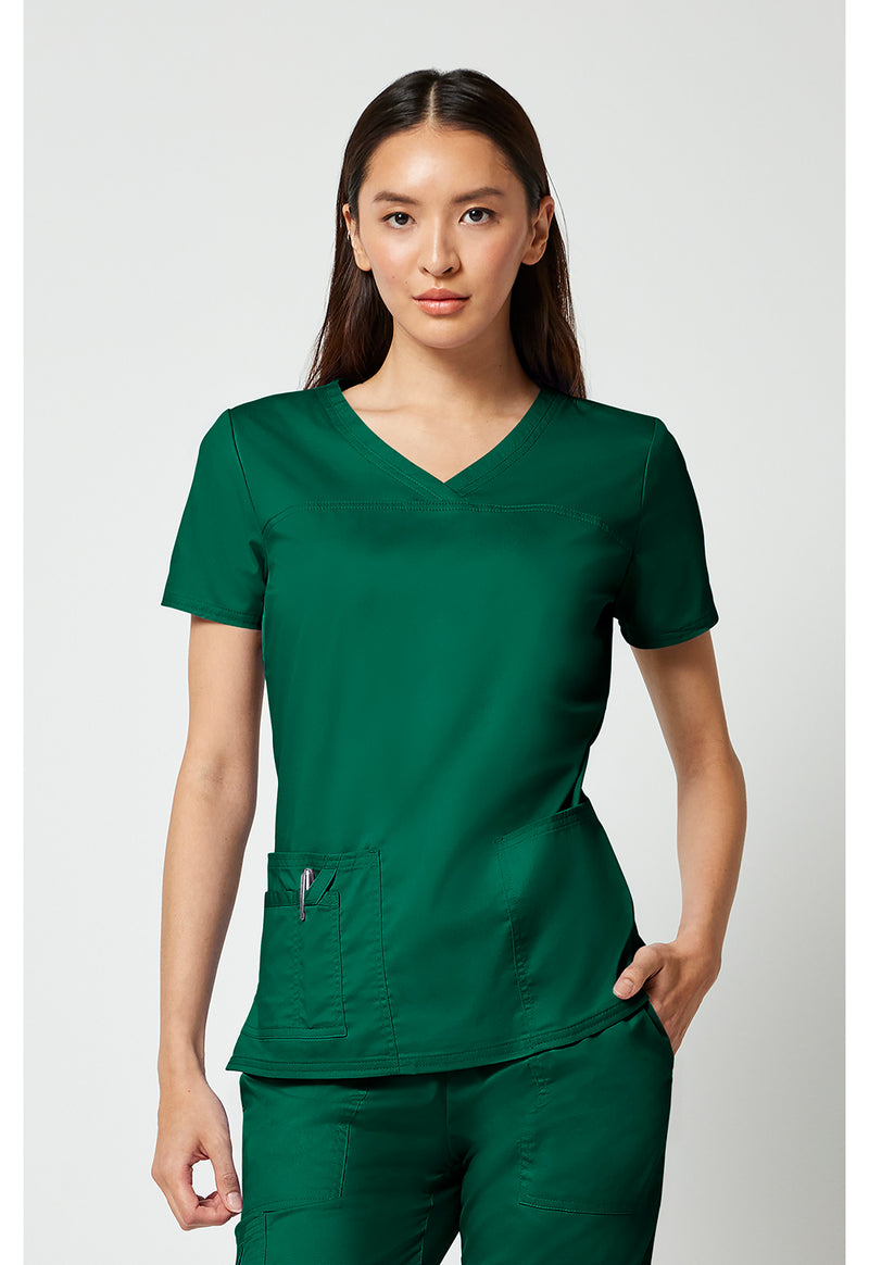 Hunter Green - V-Neck Top