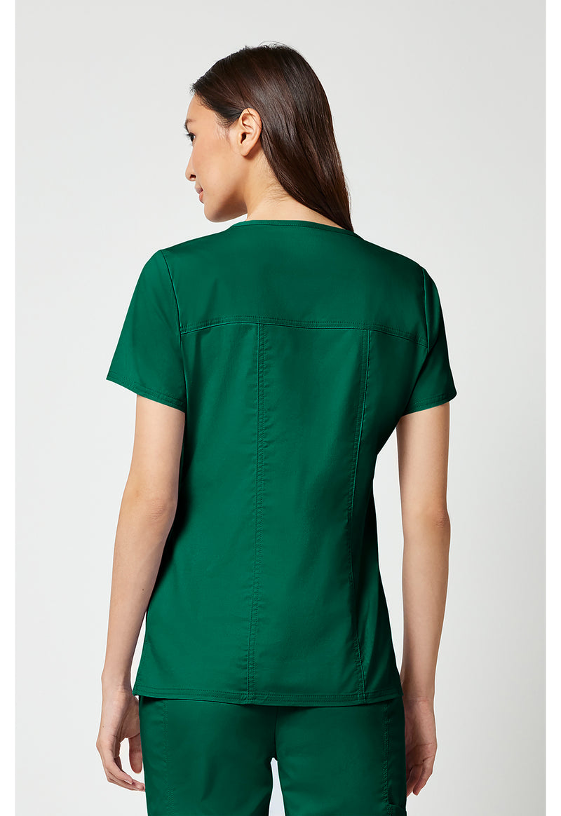 Hunter Green - V-Neck Top (Back)