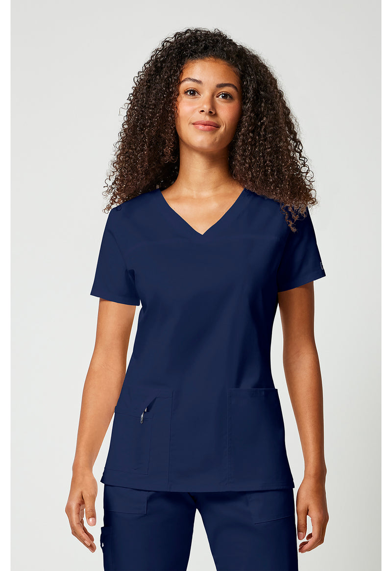 Navy - V-Neck Top