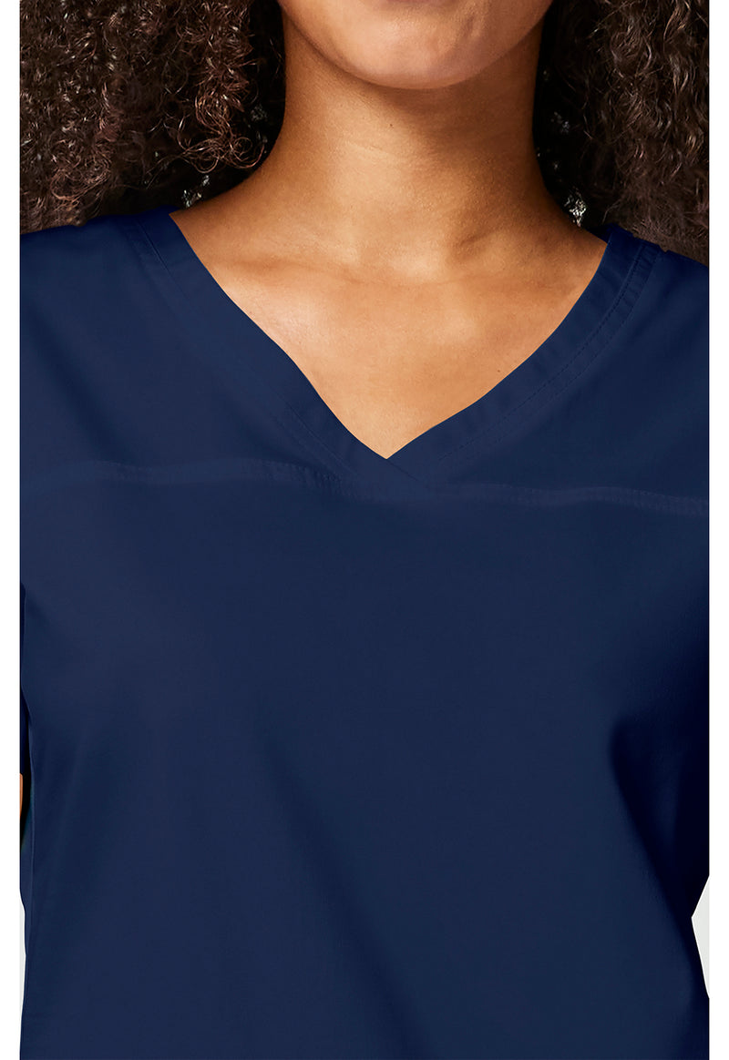 Navy - V-Neck Top (View 2)