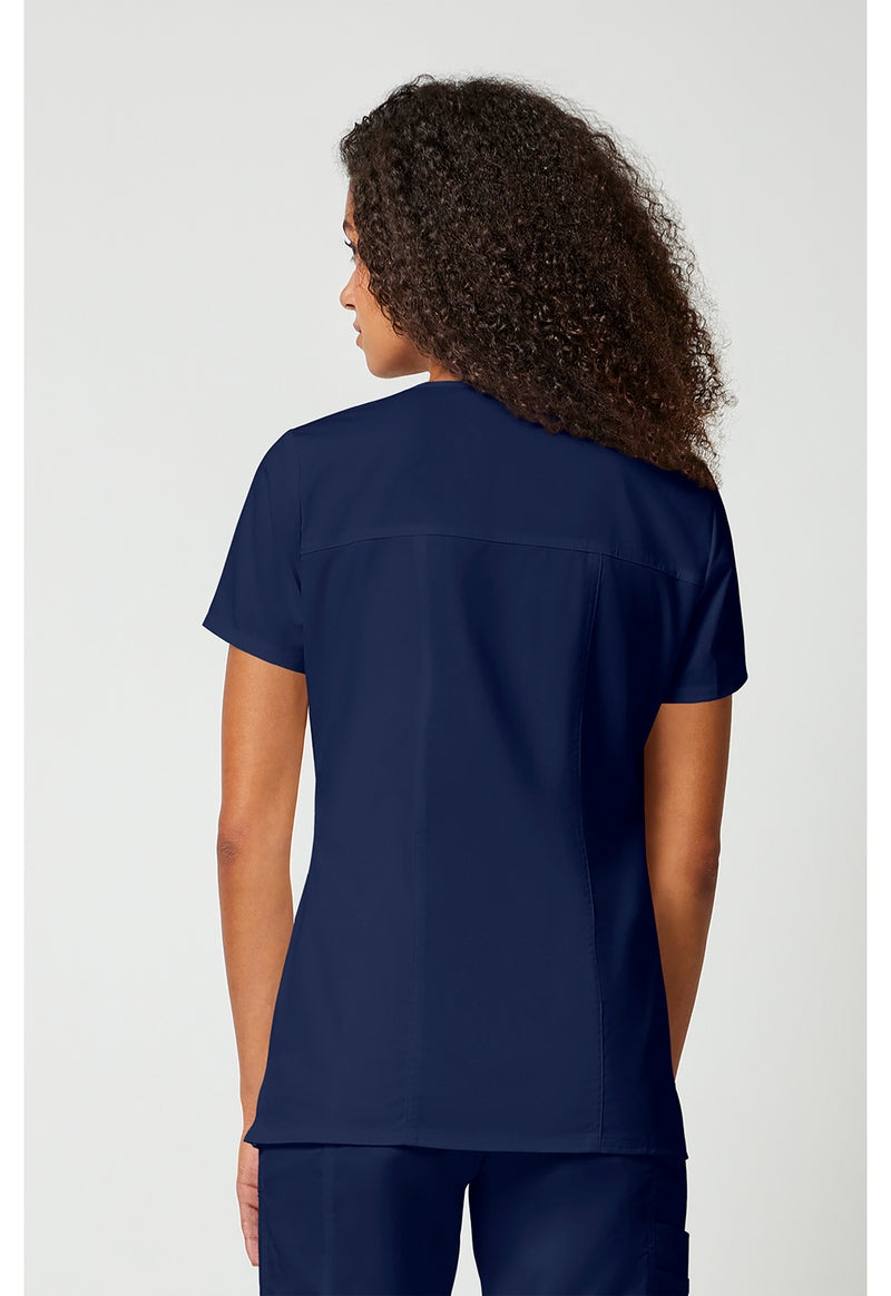 Navy - V-Neck Top (Back)