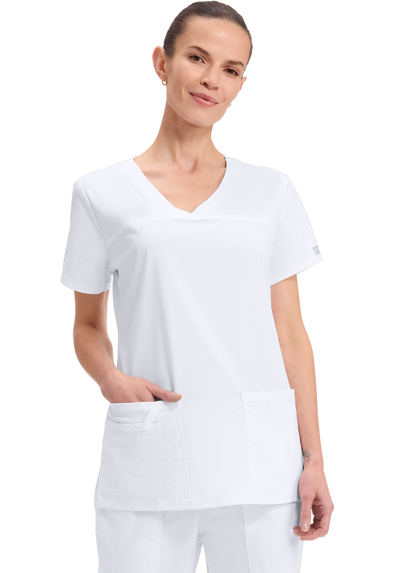 White - V-Neck Top