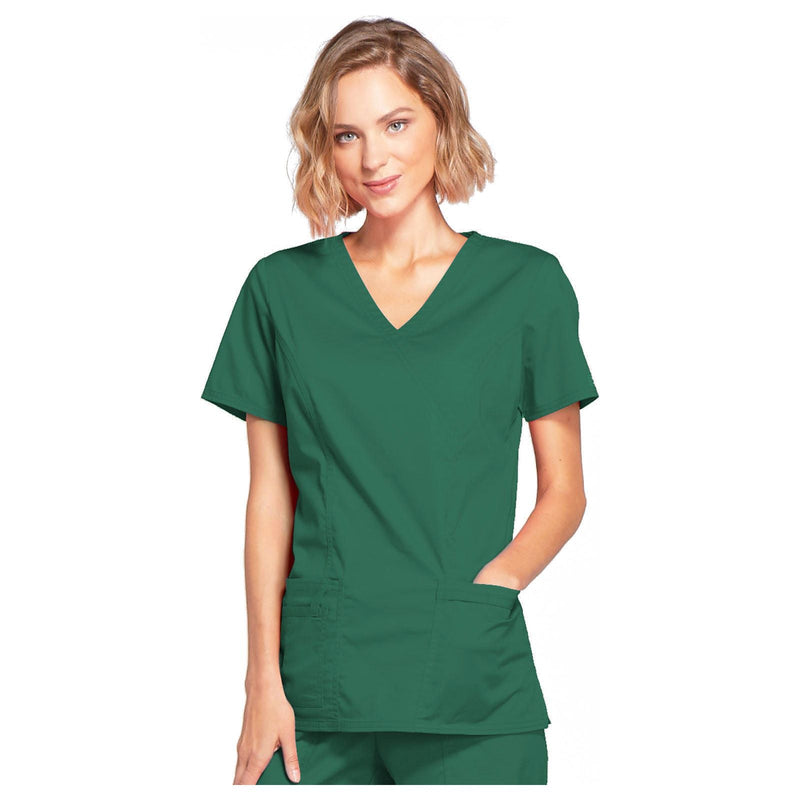 hunter green - Mock Wrap Top