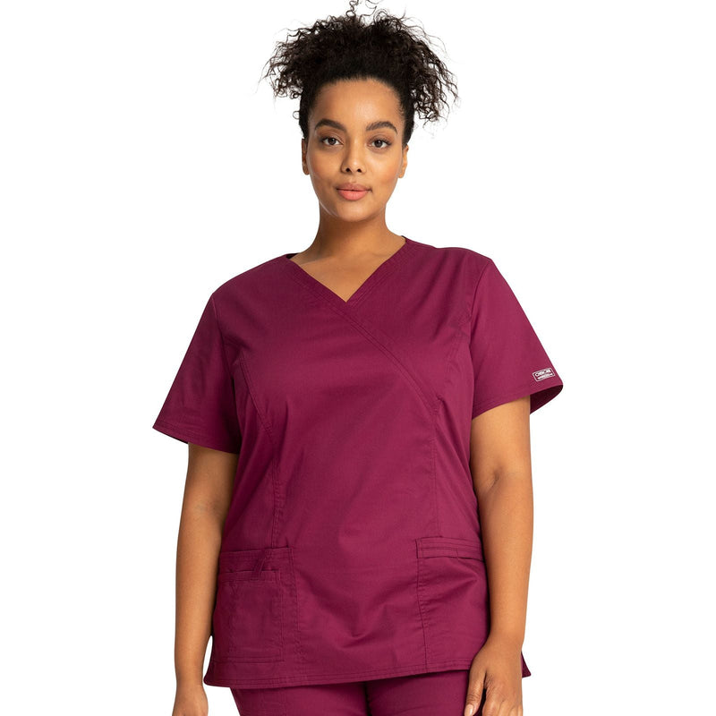 wine - Mock Wrap Top