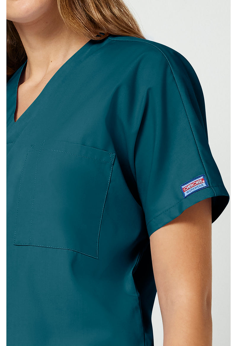 Caribbean Blue - Unisex V-Neck Tunic (View 3)
