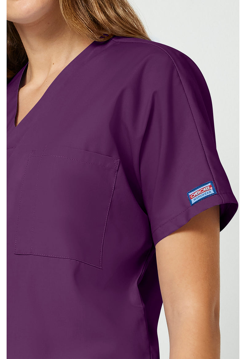 Eggplant - Unisex V-Neck Tunic (View 4)