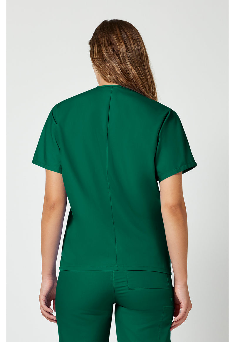 Hunter Green - Cherokee WW Originals Unisex Scrub Top - Back View