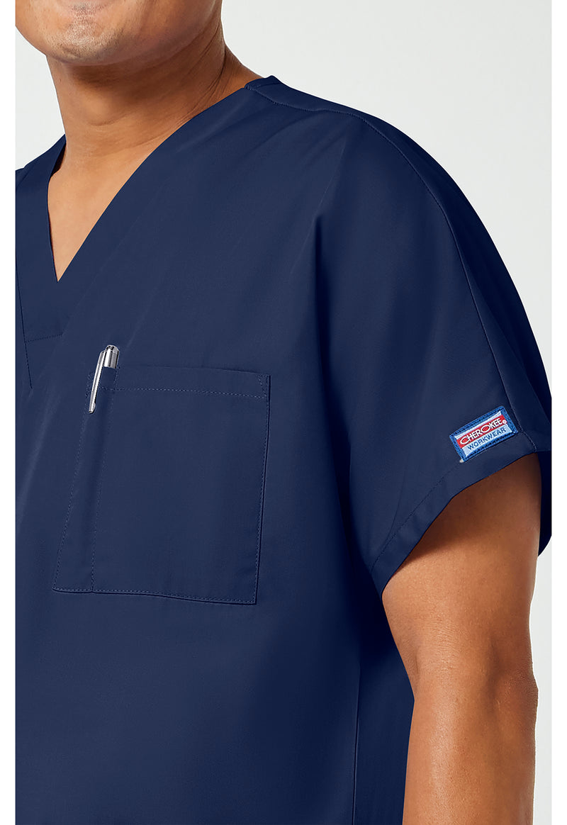 Navy - Unisex V-Neck Tunic (View 3)