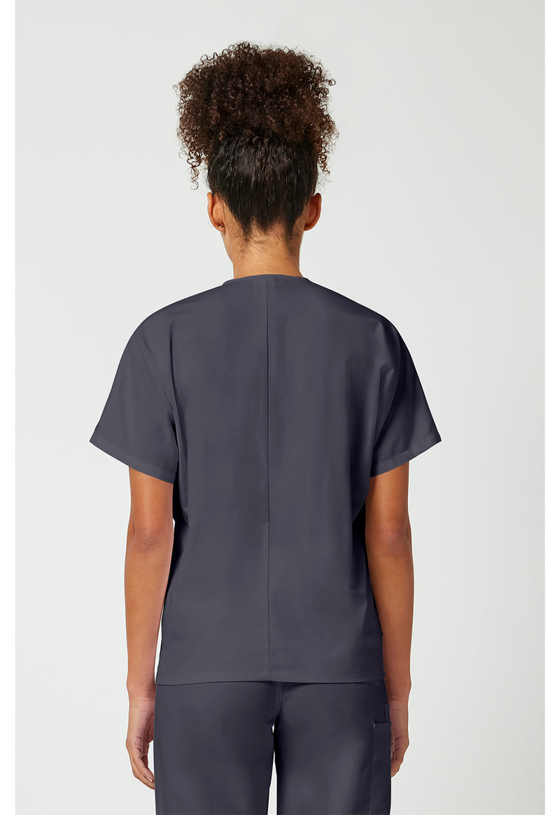 Pewter - Cherokee WW Originals Unisex Scrub Top - Back View