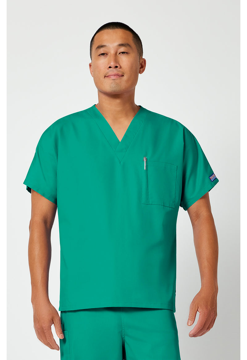Surgical Green - Cherokee WW Originals Unisex Scrub Top - Front View