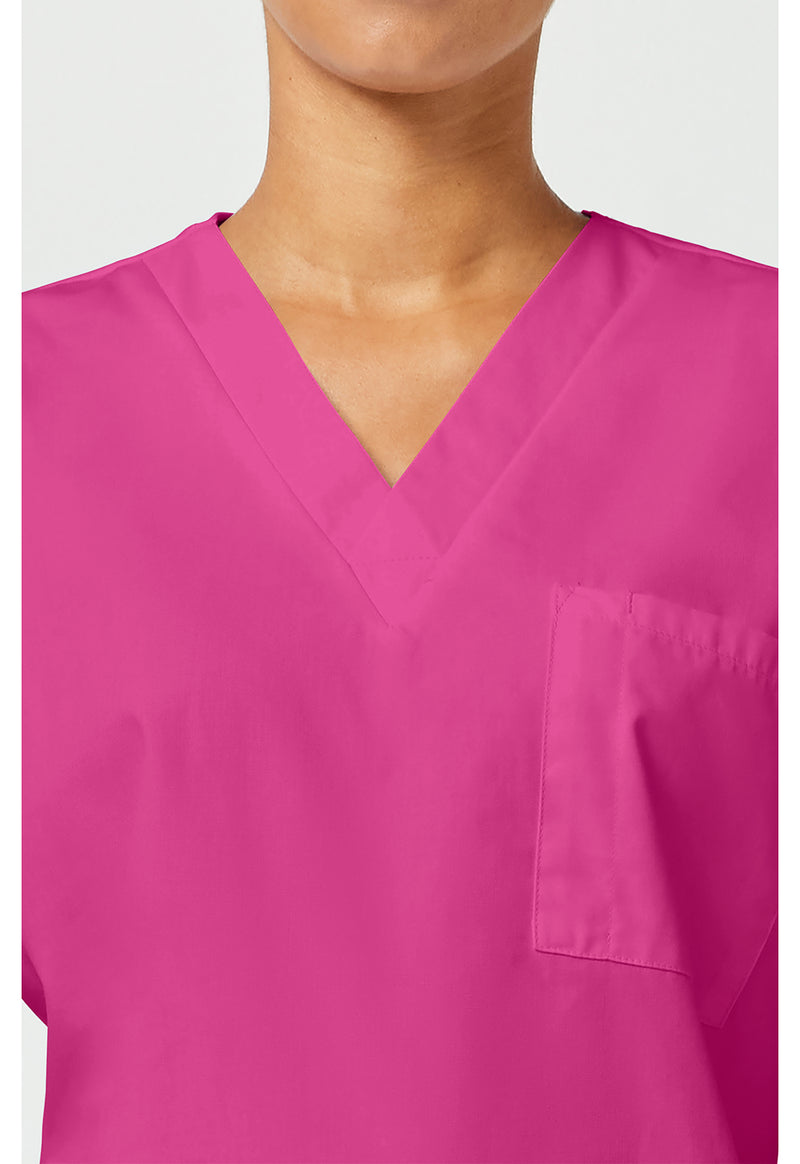 Shocking Pink - Unisex V-Neck Tunic (View 2)