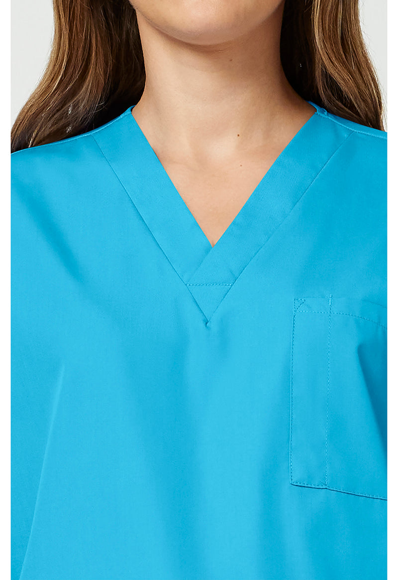 Turquoise - Unisex V-Neck Tunic (View 2)