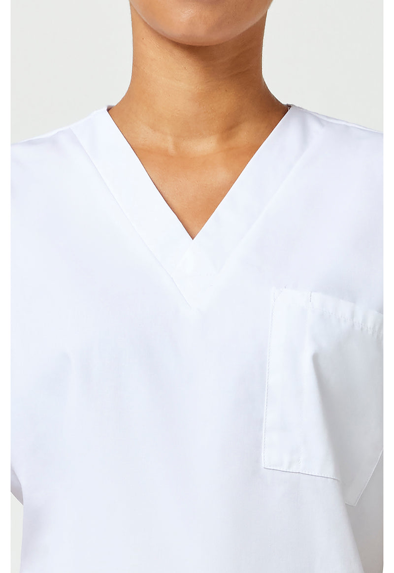 White - Unisex V-Neck Tunic (View 2)