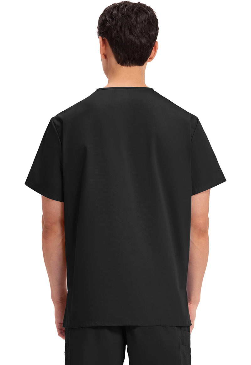 Black - Cherokee WW Originals Unisex Scrub Top - Back View