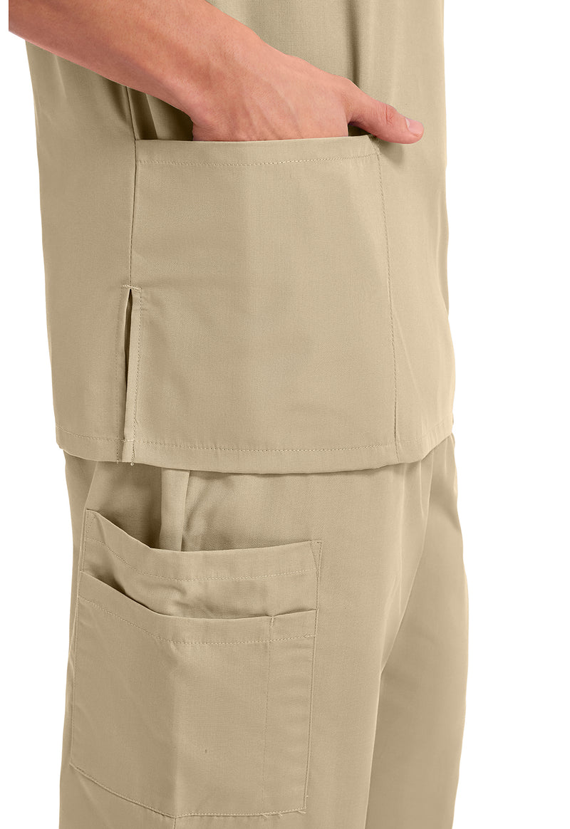 khaki - Unisex V-Neck Top (View 3)