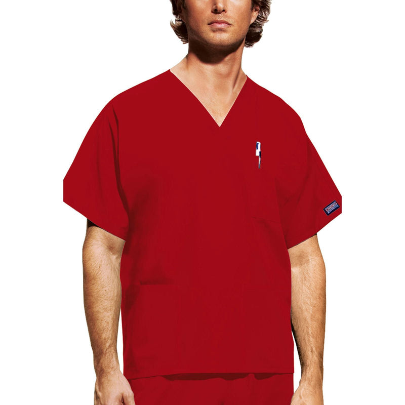 red - Unisex V-Neck Top