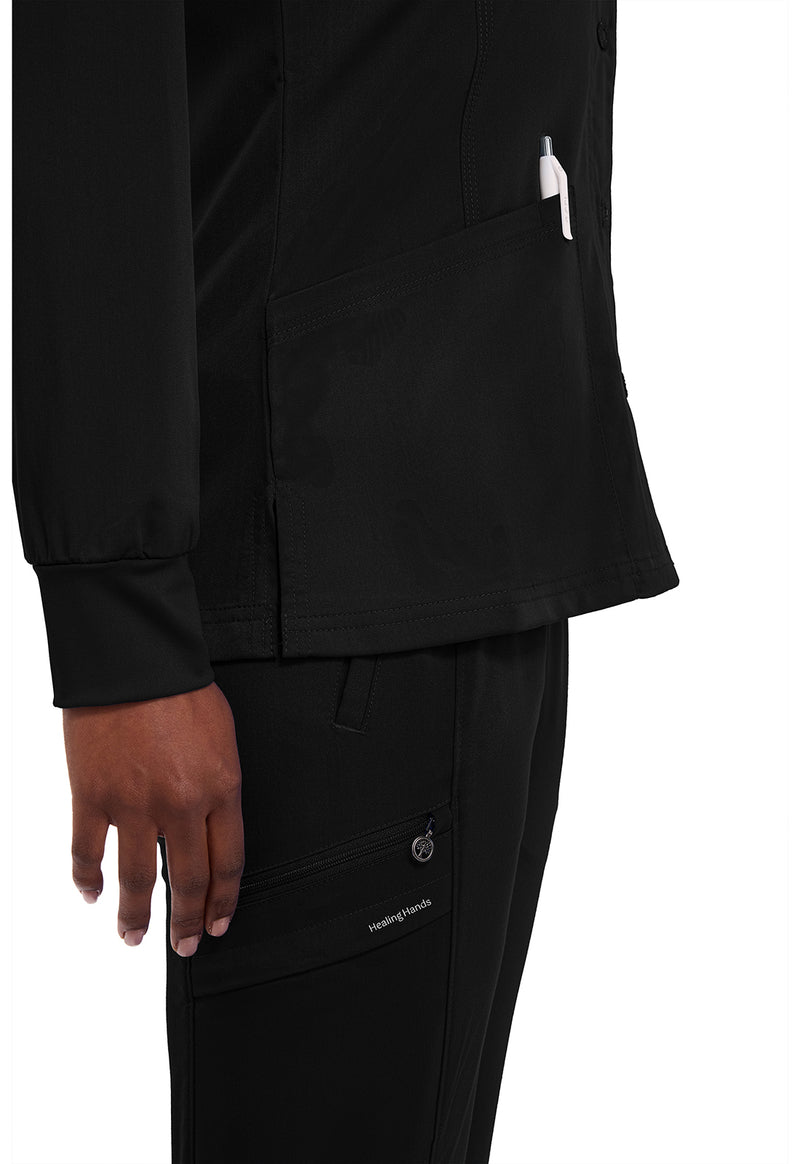 BLACK - Women's Daisy Scrub Jacket (View 3)
