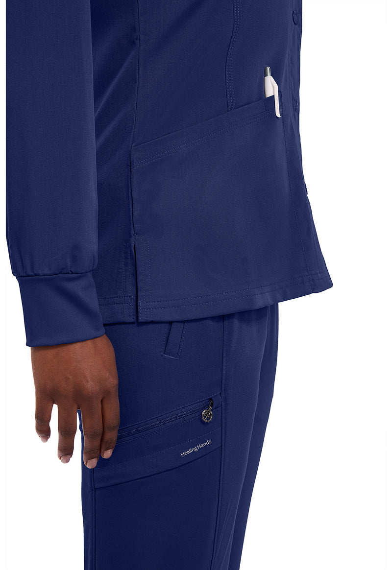 Navy - Women's Daisy Scrub Jacket (View 3)