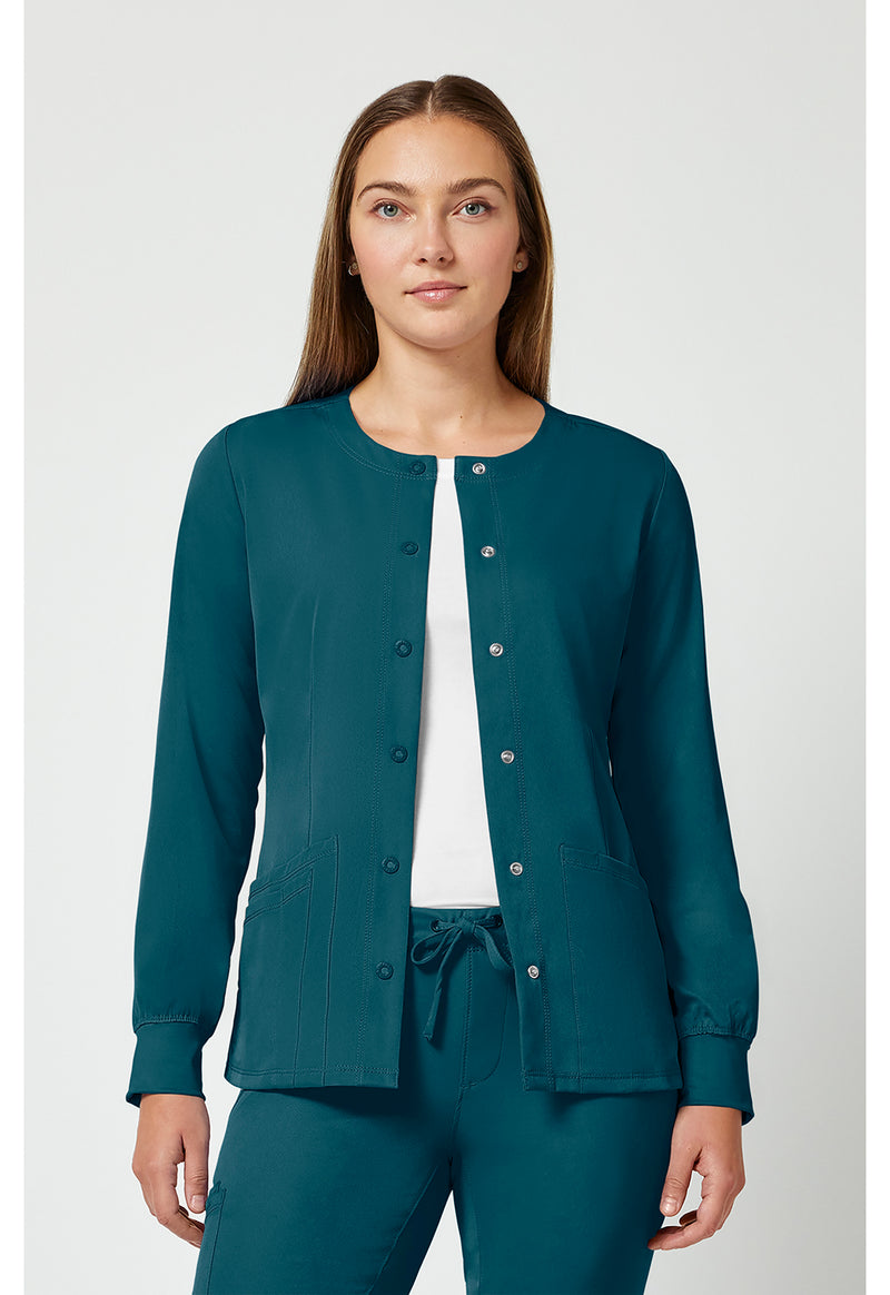 Caribbean - Healing Hands Works Women Scrub Jacket - Front View