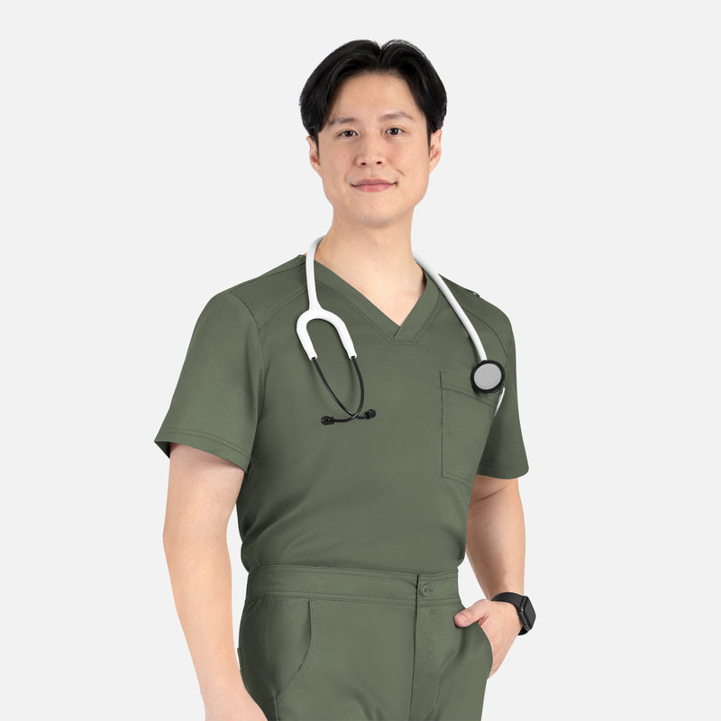 olive - Men's Tuckable V-Neck Top