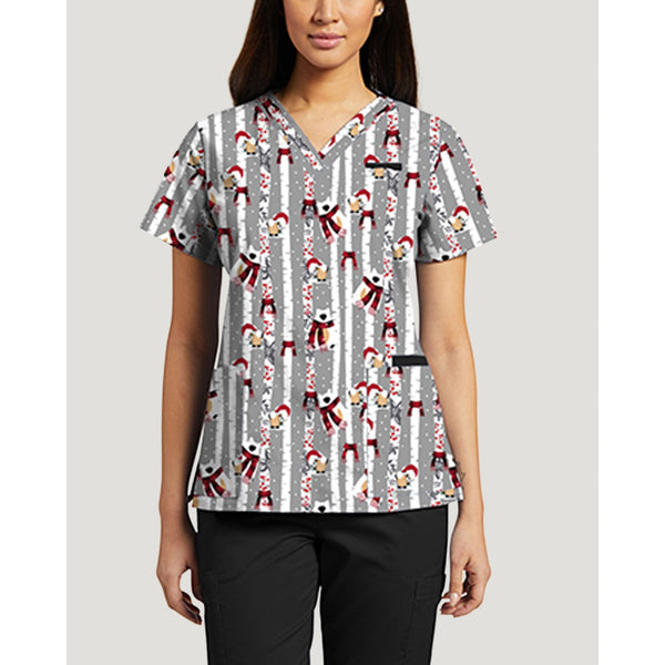 Women's Print Scrub Top