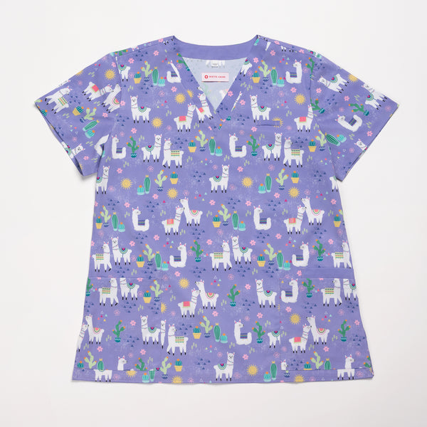 Women's Print Scrub Top