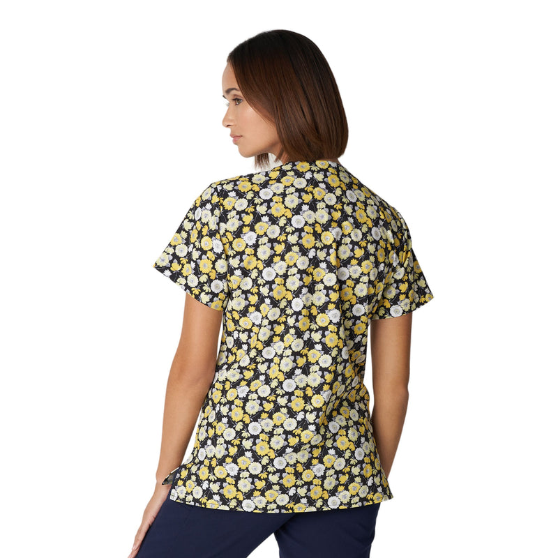 Sunshiny Day - White Cross Women's Scrub Tops - Back View