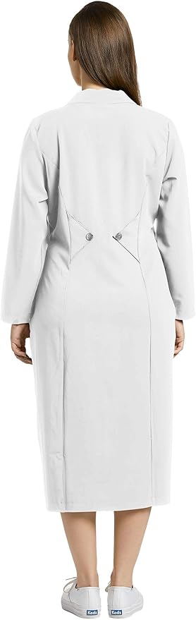 White Cross Marvella Women's Long Sleeve Button Front Scrub Dress for Nursing