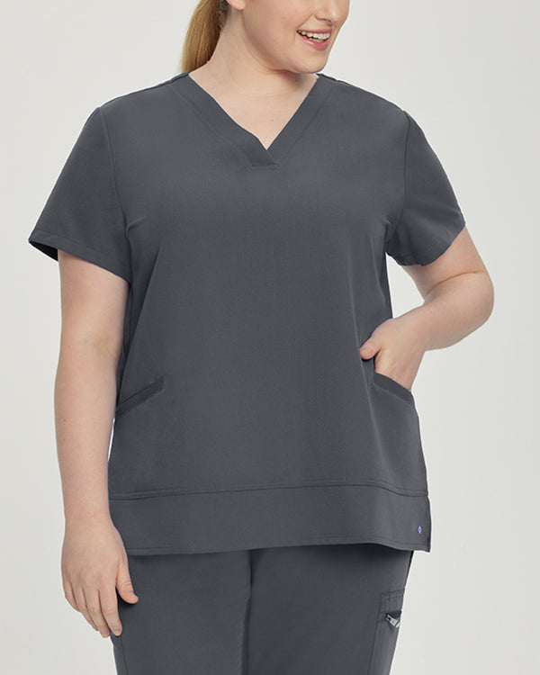 White Cross V-Tess Women's 3 Pocket V-Neck Scrub Top for Nursing