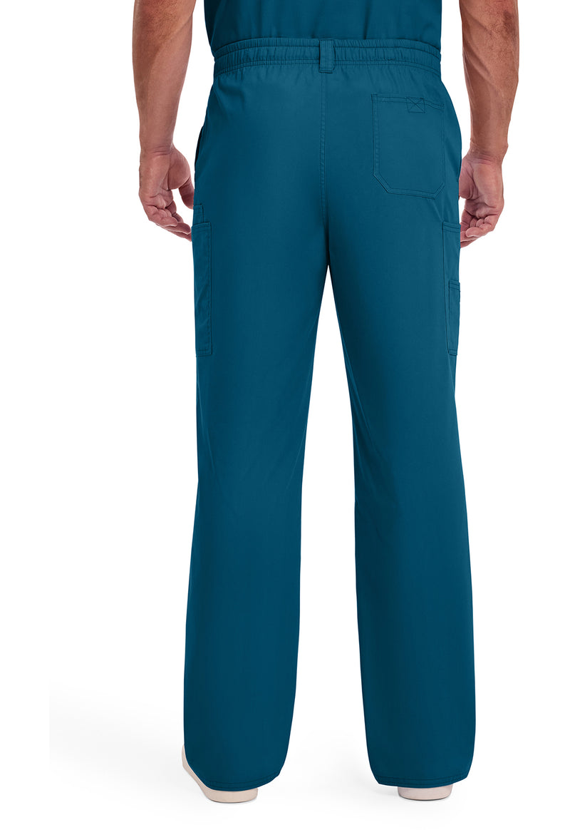 Caribbean Blue - Dickies EDS Signature Men Scrub Pants - Back View