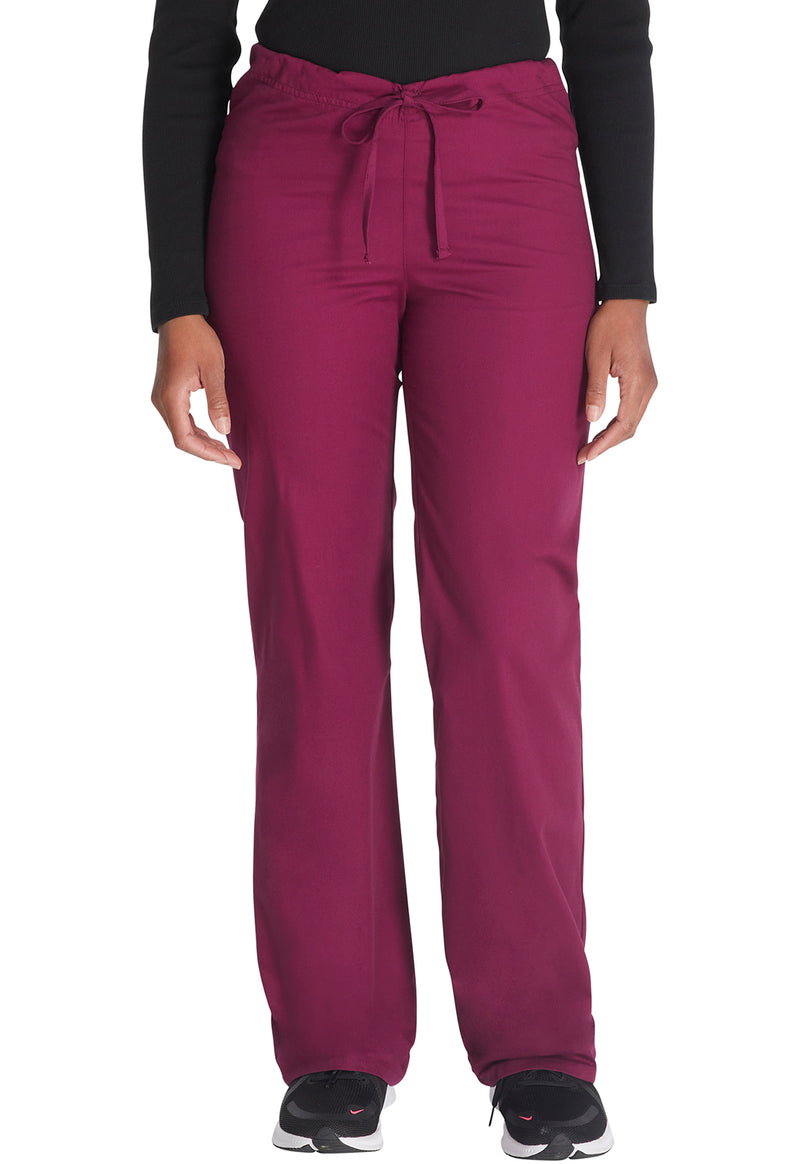 Wine - Dickies EDS Signature Unisex Scrub Pants - Front View