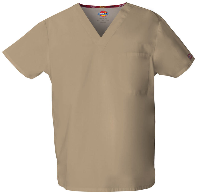 Dark Khaki - Unisex Tuckable V-Neck Scrub Top