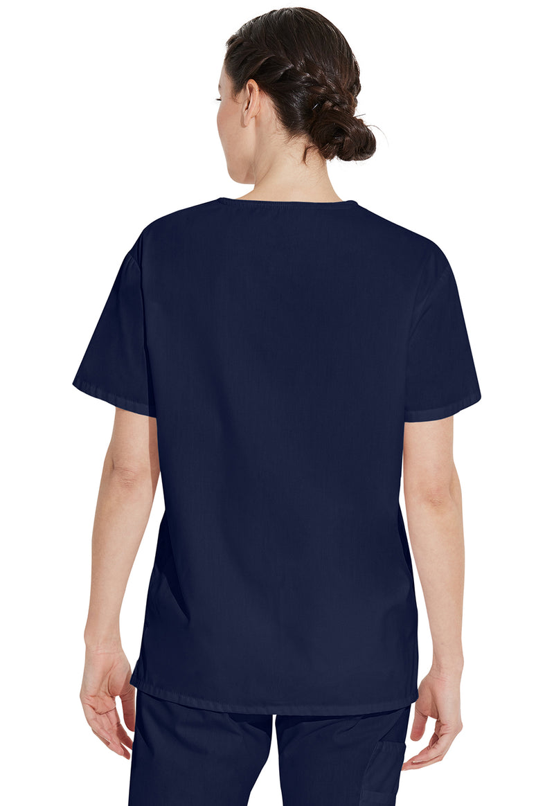 Navy - Dickies EDS Signature Unisex Scrub Top - Back View