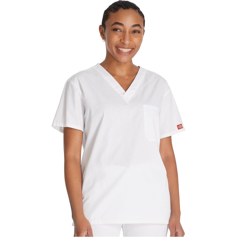 white - Unisex Tuckable V-Neck Top